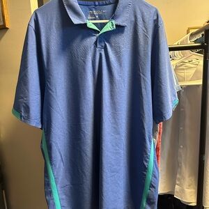 Nike Blue and Teal Polo Shirt